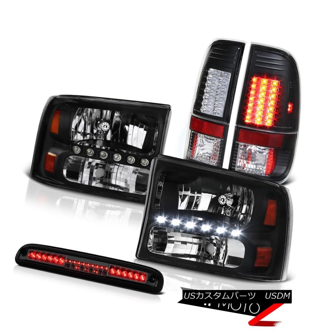 テールライト 1999-2004 F250 XL Obsidian Black Headlamps SMD Tail Light Smoke Third Brake LED 1999-2004 F250 XL黒色ヘッドランプSMDテールライトスモーク第3ブレーキLED 【並行輸入品】