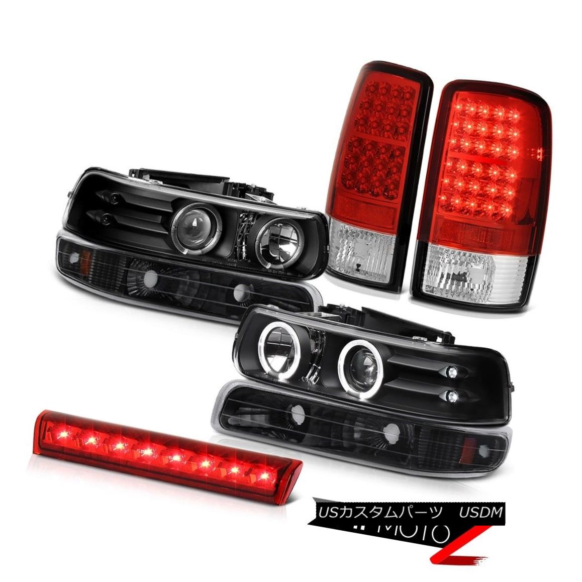 テールライト Twin Halo LED Headlamps Matte Tail Lights Wine Third Brake 2000-2006 Suburban LT ツインハローLEDヘッドランプマットテールライトワイン第3ブレーキ2000-2006郊外LT 【並行輸入品】