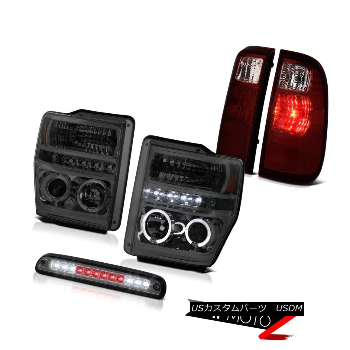 テールライト Headlights Angel Eye Roof Stop LED Tint L.E.D Rear Tail Light 08 09 10 F350 6.8L ヘッドライトエンジェルアイルーフストップLEDティントL.E.Dリアテールライト08 09 10 F350 6.8L 【並行輸入品】