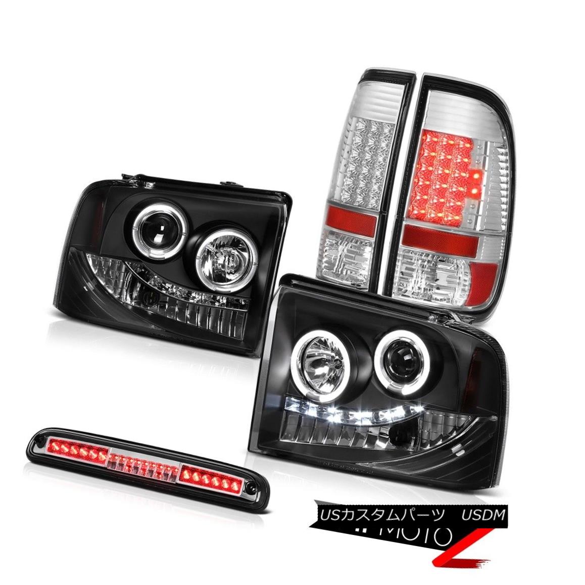 テールライト 2005-2007 F250 7.3L Halo Projector Headlights BRIGHTEST Tail Lights 3rd Brake 2005-2007 F250 7.3L HaloプロジェクターヘッドライトBRIGHTESTテールライト3rdブレーキ 【並行輸入品】