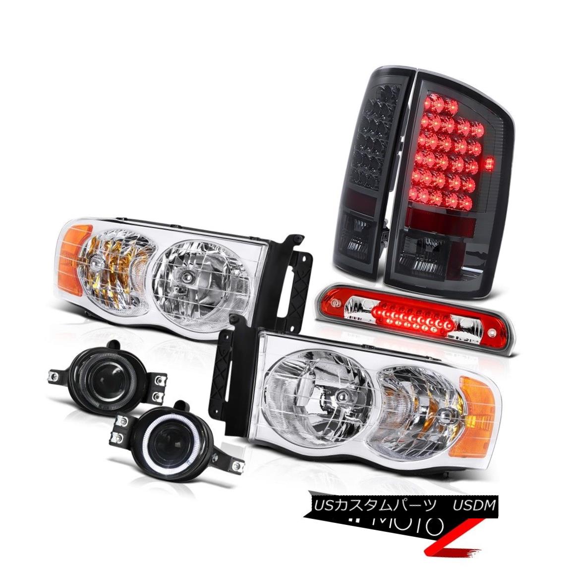 テールライト 02-05 Ram SRT-10 Crystal Headlights Smoked LED Taillamps Fog Wine Red 3rd Brake 02-05ラムSRT-10クリスタルヘッドライトスモークLEDタイルランプフォグワインレッド第3ブレーキ 【並行輸入品】