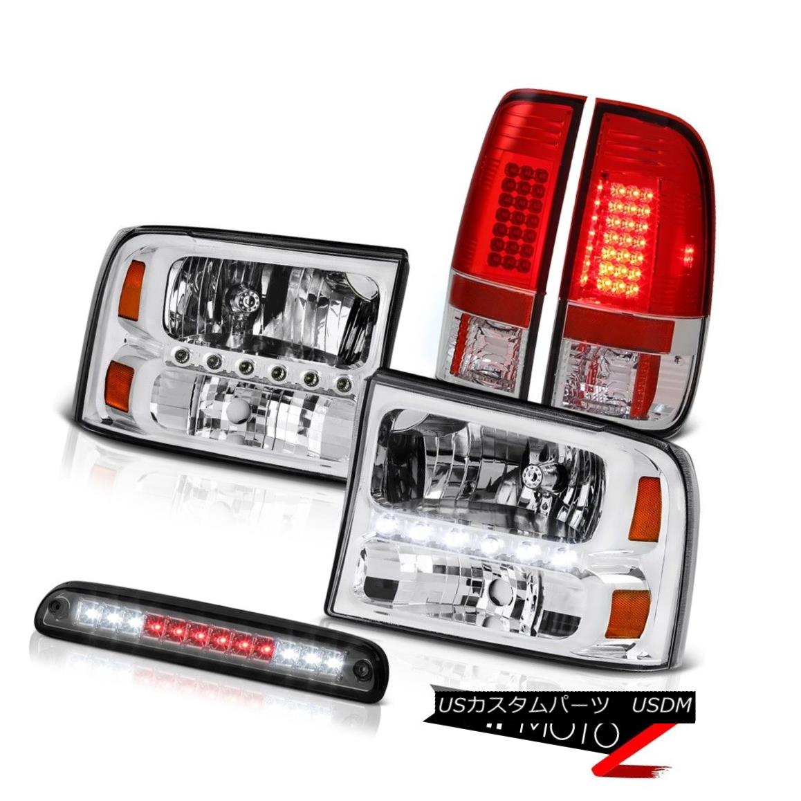 テールライト Left Right Headlights Roof Brake Cargo LED Red Tail Light 1999-2004 F250 XLT 左の右のヘッドライト屋根のブレーキカーゴLED赤いテールライト1999-2004 F250 XLT 【並行輸入品】