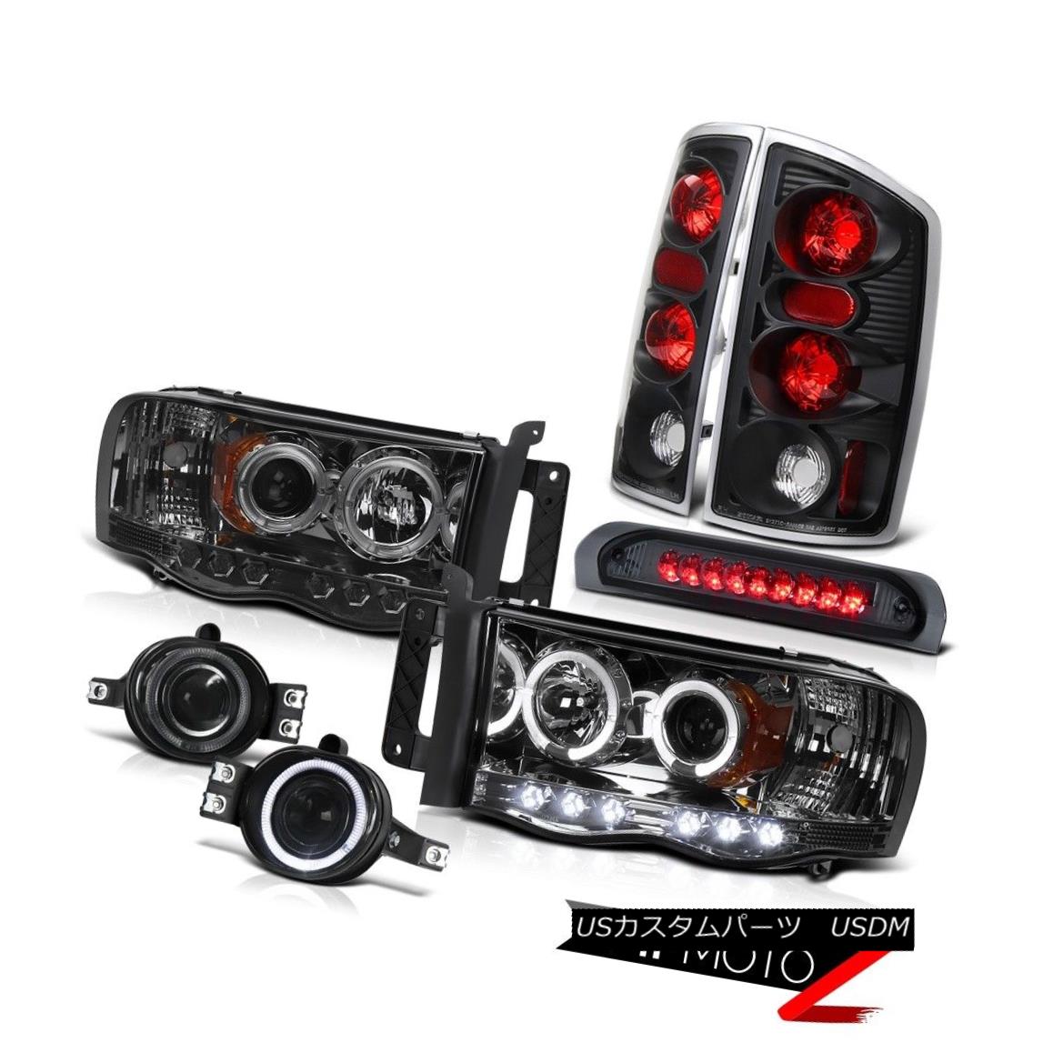 テールライト RAM 2002-2005 Dodge Halo Projector Headlight+LED 3rd Brake/Tail Lights+Fog Lamp RAM 2002-2005 Dodge Haloプロジェクターヘッドライト+ LED第3ブレーキ/テールライト+フォグランプ 【並行輸入品】