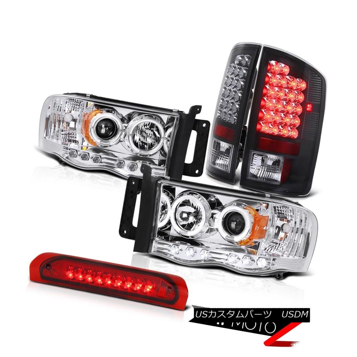 ◇在庫限り◇ ヘッドライト RED CLEAR LED Tail Light+LED 3rd Brake+Halo Projector  Headlight 2006 Dodge RAM LEDテールライト+ LED第3ブレーキ+ハロープロジェクターヘッドライト2006 