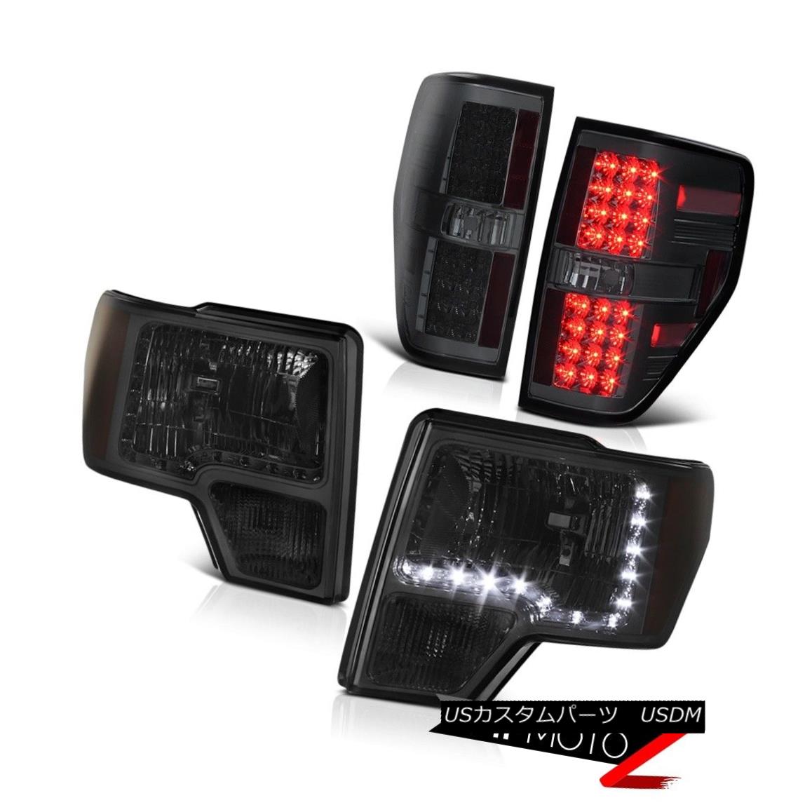 テールライト Ford 09-14 F150 Smoke+Amber Diamond LED Headlamp+SMOKE LED Tail Light Brake Lamp フォード09-14 F150煙+琥珀ダイヤモンドLEDヘッドランプ+ SMOKE LEDテールライトブレーキランプ 【並行輸入品】 61,408円