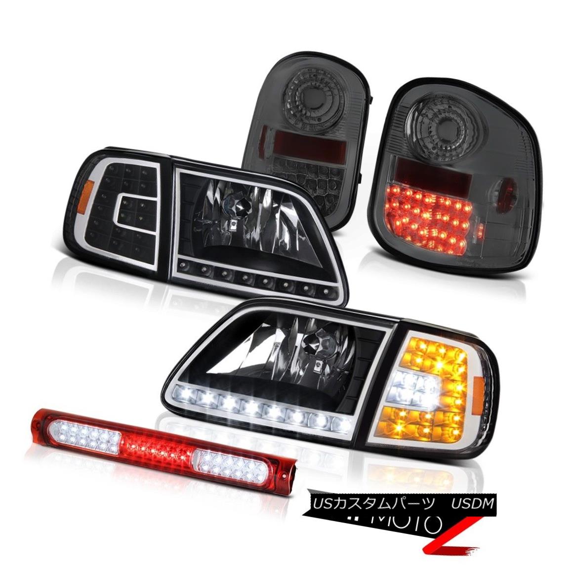 テールライト Headlights LED Bumper Smoke Tail Lights Red Third 97-03 F150 Flareside Lightning ヘッドライトLEDバンパー煙テールライトレッドThird 97-03 F150 Flareside Lightning 【並行輸入品】