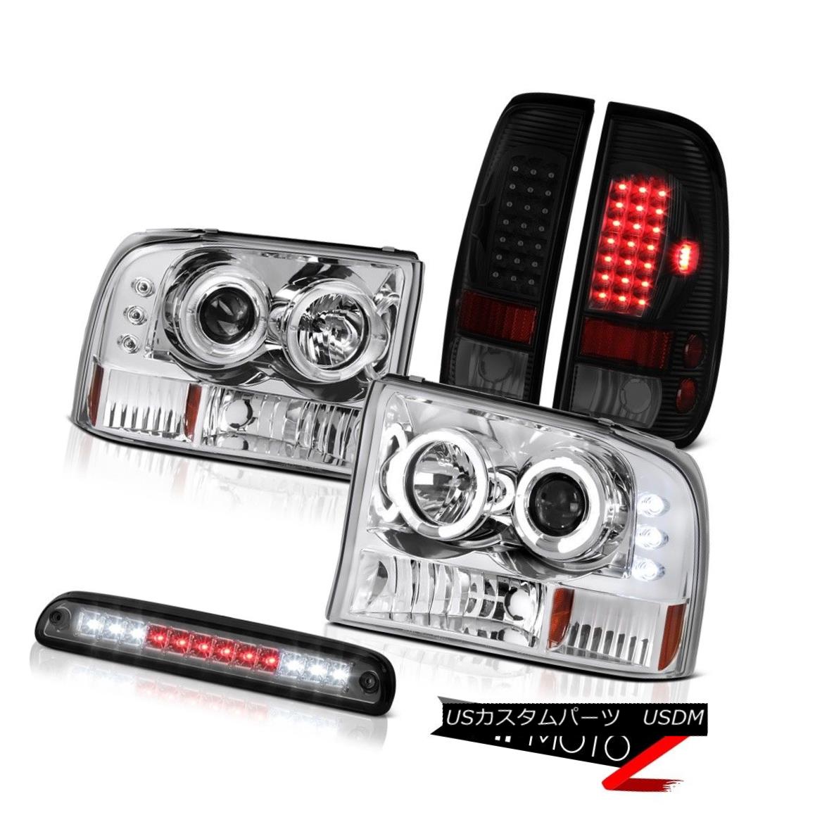 テールライト 1999-2004 F250 Xl Sinister Black Tail Lights Headlamps Dark Smoke Roof Cab Lamp 1999-2004 F250 XIシニスターブラックテールライトヘッドランプダークスモークルーフキャブランプ 【並行輸入品】