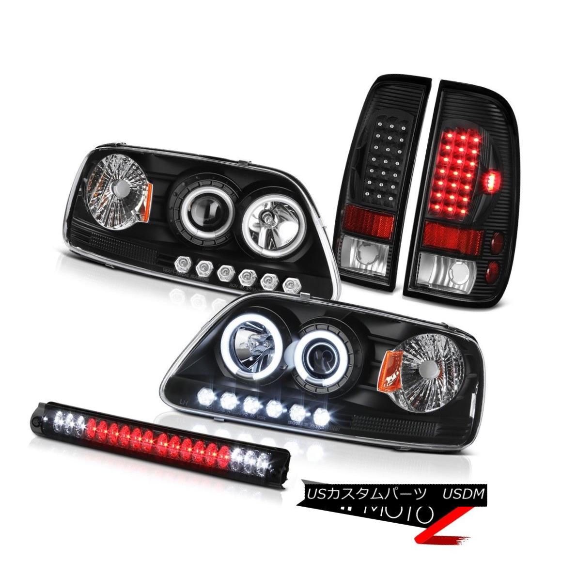 テールライト Devil CCFL Halo Ring Headlight 97 98 F150 Lariat Black Brake Tail Light Lamp LED 悪魔CCFL Haloリングヘッドライト97 98 F150 LariatブラックブレーキテールライトランプLED 【並行輸入品】