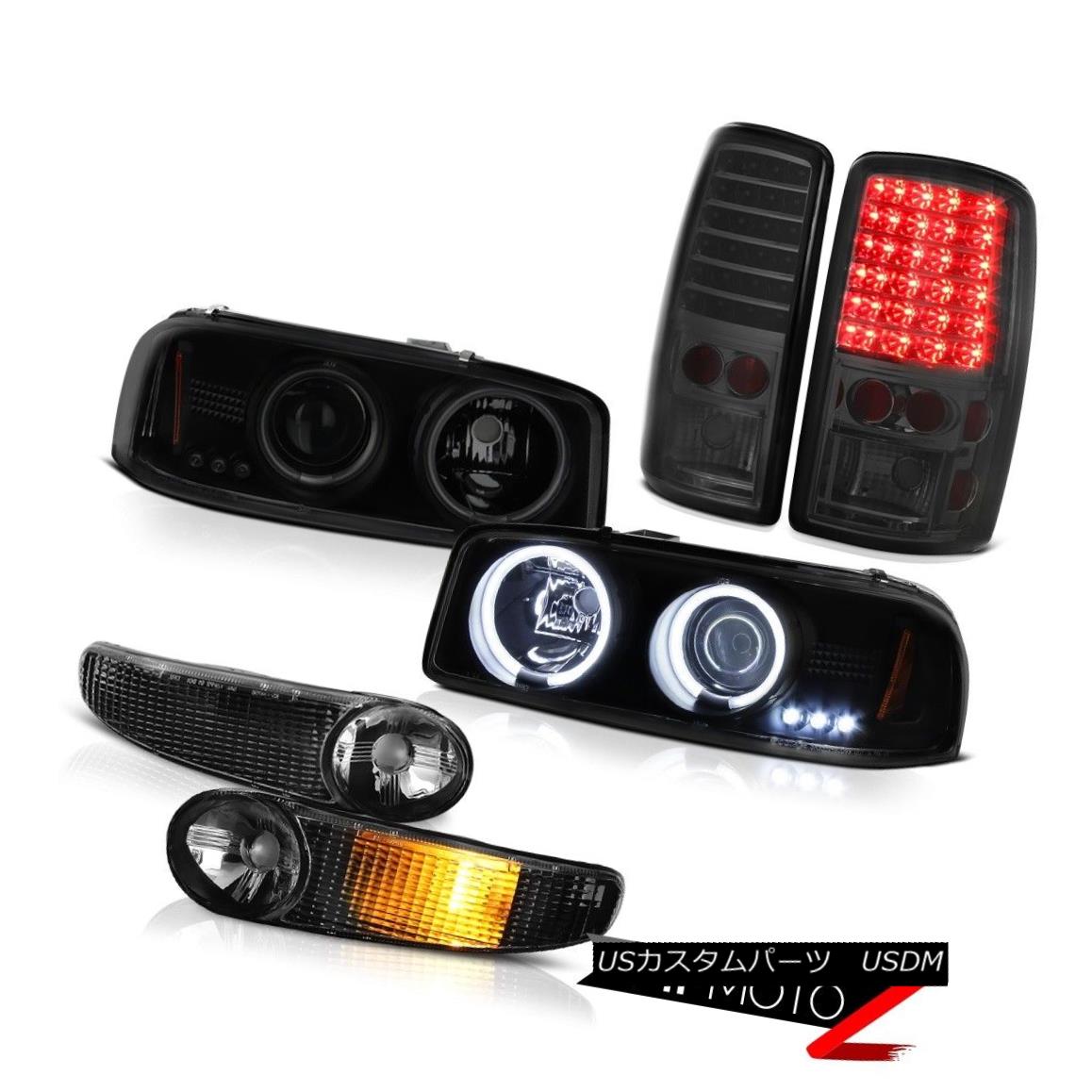 テールライト 2000-2006 GMC Yukon Denali Halo CCFL Angel Eye Headlamps Bumper LED Brake Lights 2000-2006 GMC Yukon Denali Halo CCFLエンジェルアイヘッドランプバンパーLEDブレーキライト 【並行輸入品】