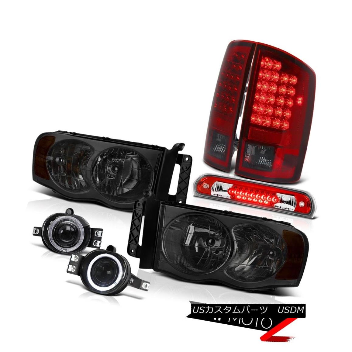 テールライト 02-05 Ram Smoke Tint Headlamps LED Bulb Tail Lights Foglights Wine Red 3rd Brake 02-05 Ram Smoke TintヘッドランプLED電球テールライトFoglightsワインレッド3rdブレーキ 【並行輸入品】