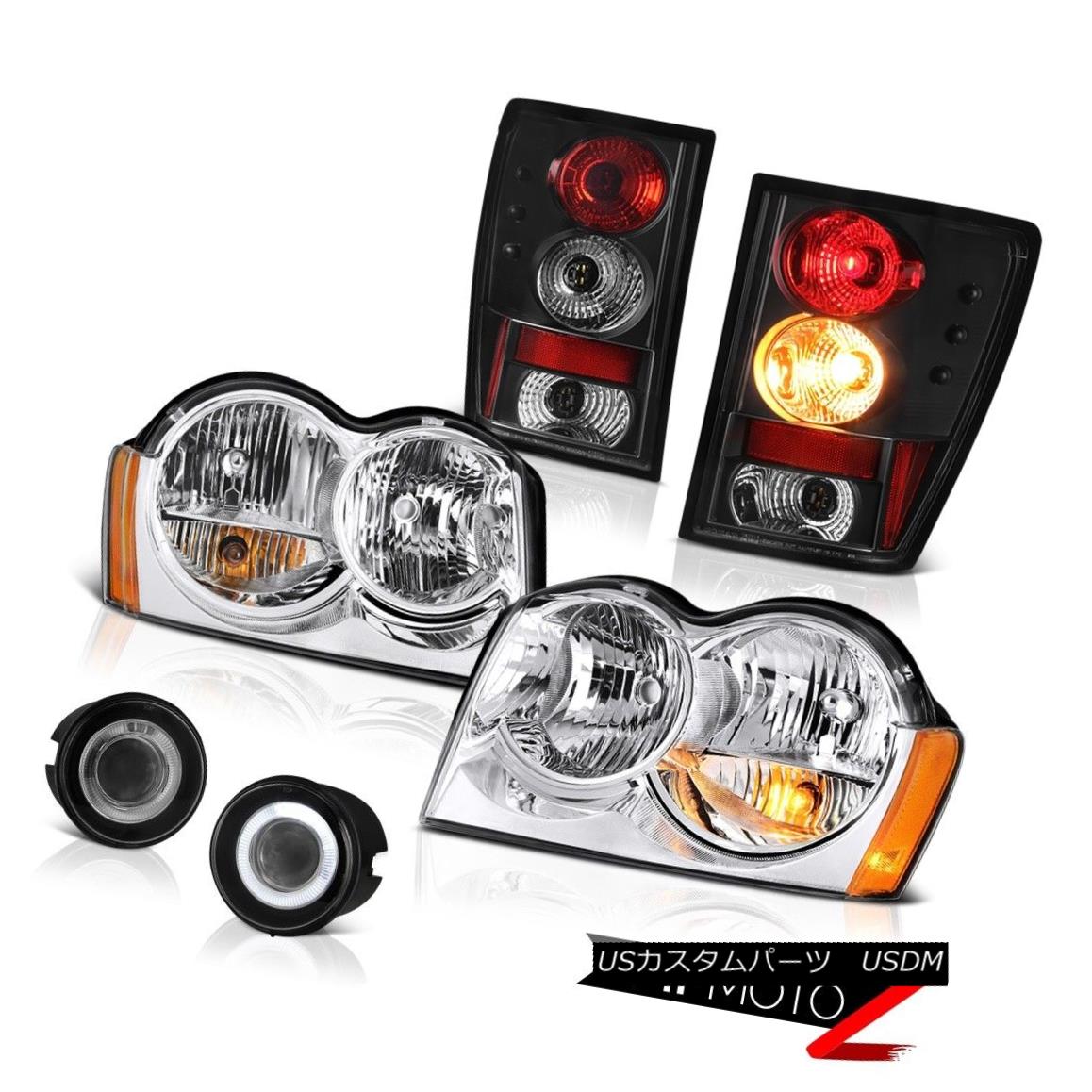 テールライト 2005-2006 Jeep Grand Cherokee Offroad Headlamps Fog Lamps Black Taillamps Euro 2005-2006ジープグランドチェロキーオフロードヘッドランプフォグランプブラックタイランプユーロ 【並行輸入品】