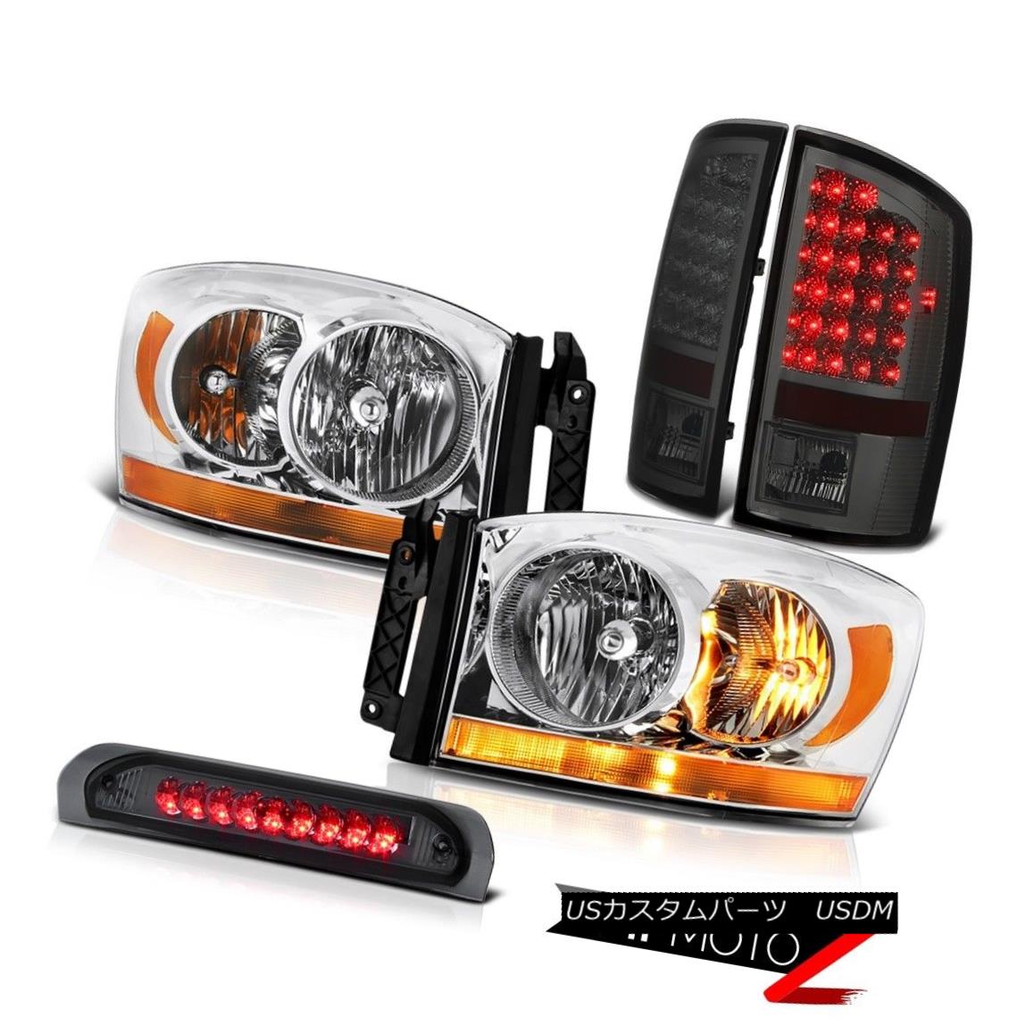 テールライト 07-08 Dodge Ram 1500 Ws Euro Chrome Headlamps Smokey Roof Cab Lamp Tail Lights 07-08 Dodge Ram 1500 Wsユーロクロームヘッドランプスモーキールーフキャブランプテールライト 【並行輸入品】