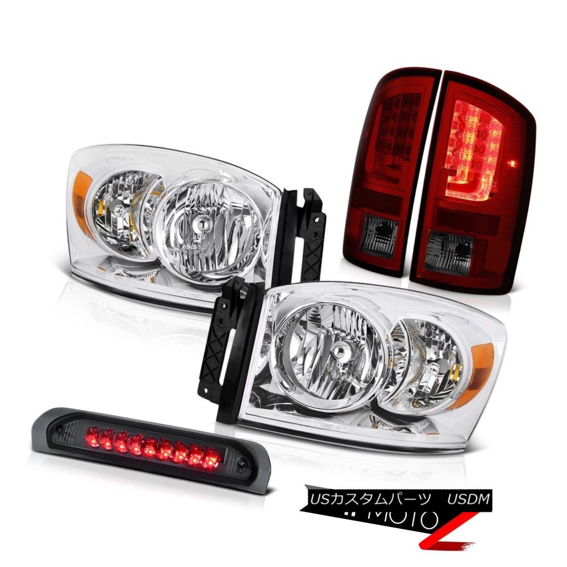 テールライト 07-08 Dodge Ram 2500 5.9L Tail Lamps Headlights Smoked Roof Cargo Lamp Tron Tube 07-08ダッジラム2500 5.9Lテールランプヘッドライトスモークルーフカーゴランプトロンチューブ 【並行輸入品】