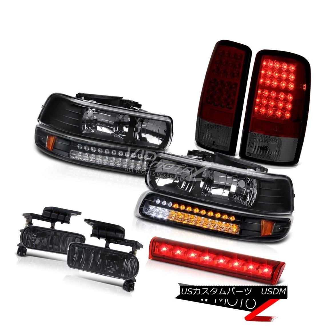 テールライト 00-06 Chevy Tahoe Z71 Roof brake light smoked fog lamps tail bumper Headlights 00-06 Chevy Tahoe Z71屋根のブレーキライトは、霧のランプの尾のバンパーを燻製 【並行輸入品】