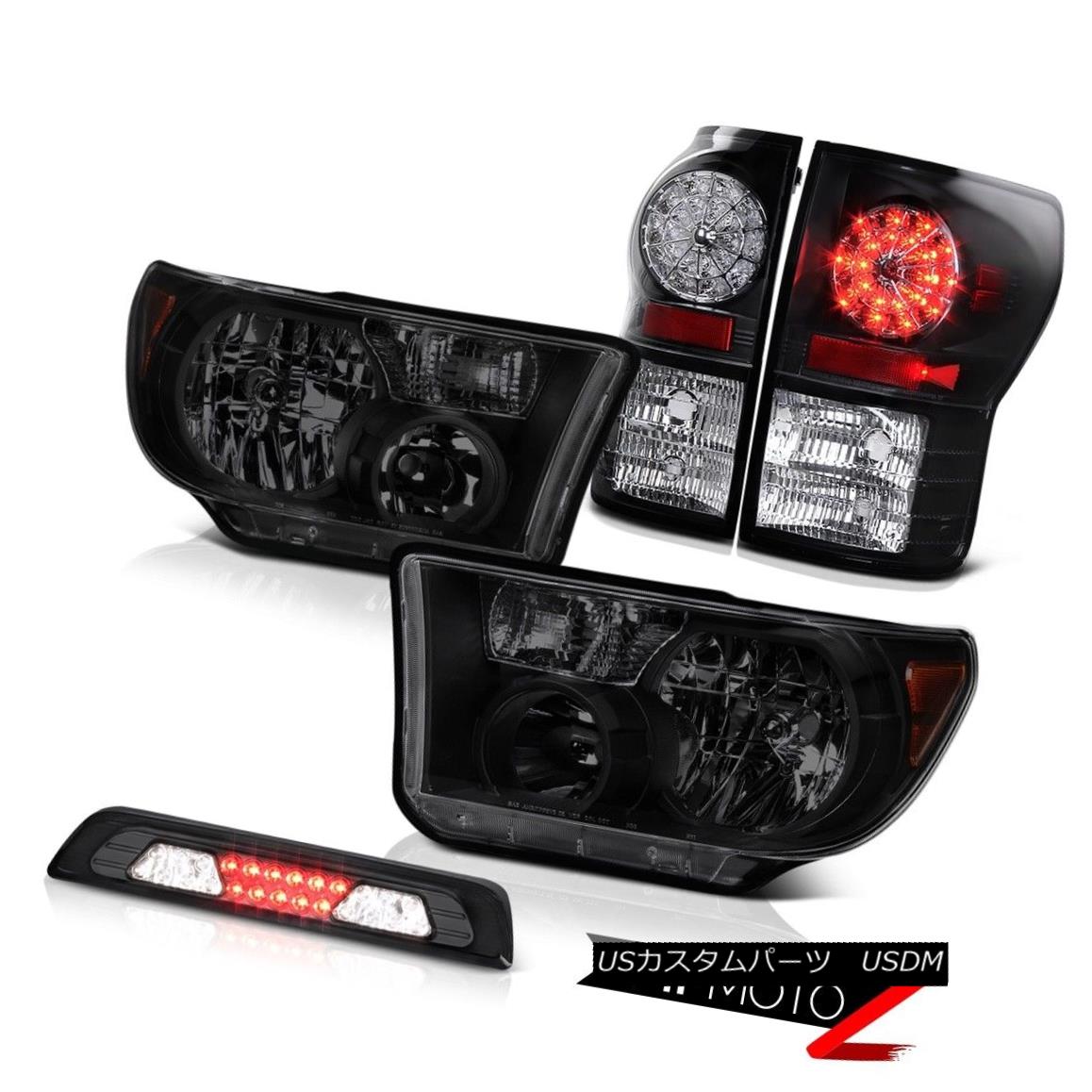 テールライト 07-13 Toyota Tundra Limited Headlamps Third Brake Lamp Raven Black Taillamps LED 07-13トヨタ・トンドラ・リミテッドヘッドランプ第3ブレーキランプ・レーブン・ブラック・トライアングルLED 【並行輸入品】