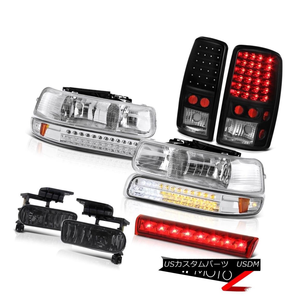 テールライト 2000-2006 Tahoe LS Red 3rd brake light smokey fog lamps rear Chrome Headlights 2000-2006タホLSレッド第3ブレーキライトスモーキーフォグランプクロームヘッドライト 【並行輸入品】