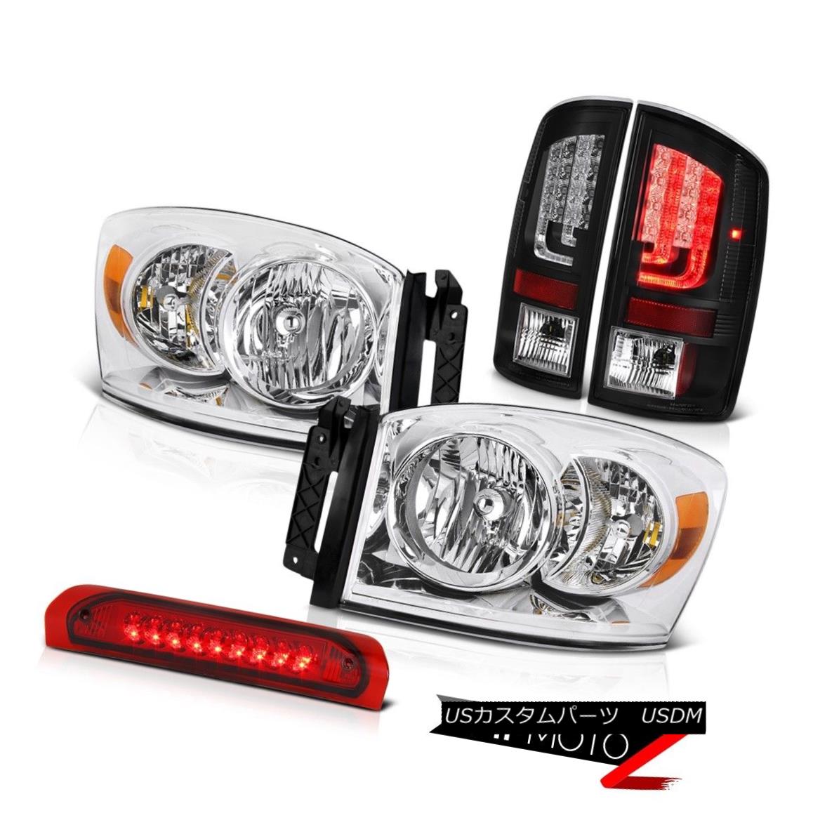 テールライト 2006 Ram SLT Matte Black Taillights Chrome Headlamps Roof Brake Light Oe STyle 2006 Ram SLTマットブラックテールライトクロームヘッドランプルーフブレーキライトOe STyle 【並行輸入品】