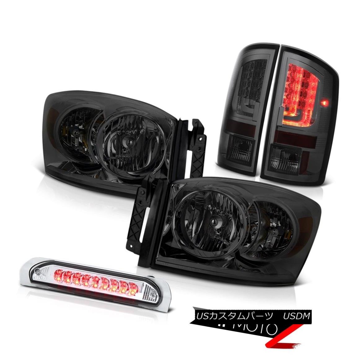 テールライト 2006 Ram SLT Smoked Parking Brake Lights Headlamps 3RD Lamp Neon Tube Tron STyle 2006 Ram SLTスモークパーキングブレーキライトヘッドランプ3RDランプネオンチューブTron STyle 【並行輸入品】
