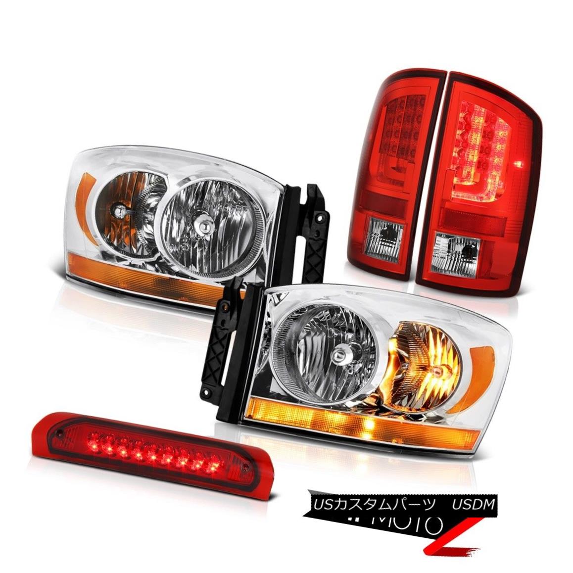 テールライト 2006 Ram 3.7L Wine Red Taillights Headlamps 3RD Brake Light Tron Tube Assembly 2006 Ram 3.7Lワインレッドティアライトヘッドランプ3RDブレーキライトトロンチューブアセンブリ 【並行輸入品】