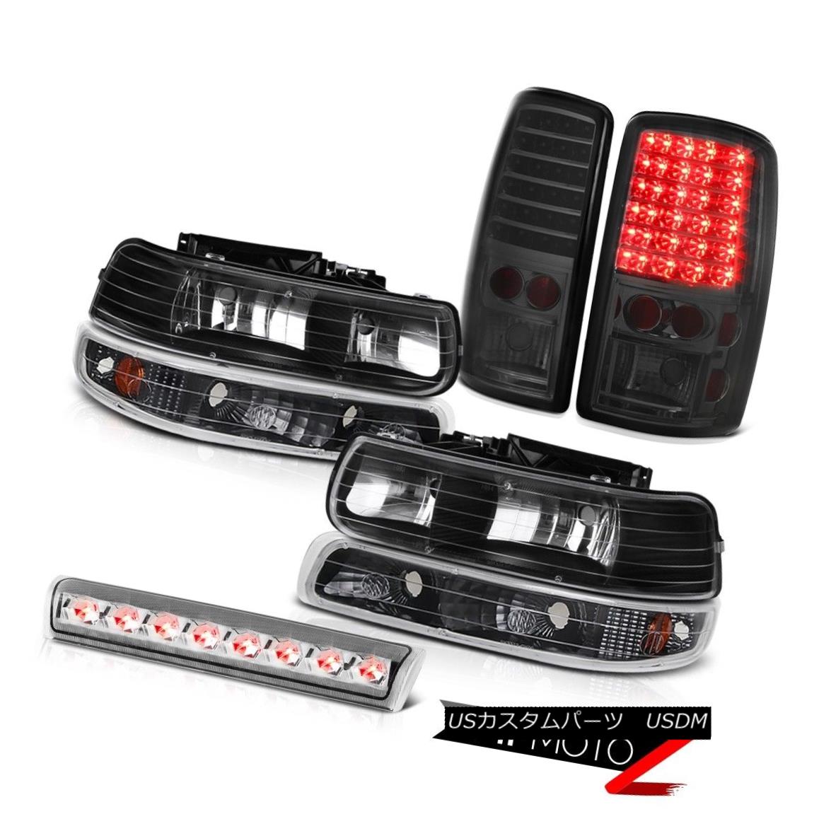テールライト Left Right Headlights Inky Black Tail Lights Third Cargo 2000-2006 Suburban 5.7L 左ライトヘッドライトインキー黒テールライト第3貨物2000-2006郊外5.7L 【並行輸入品】