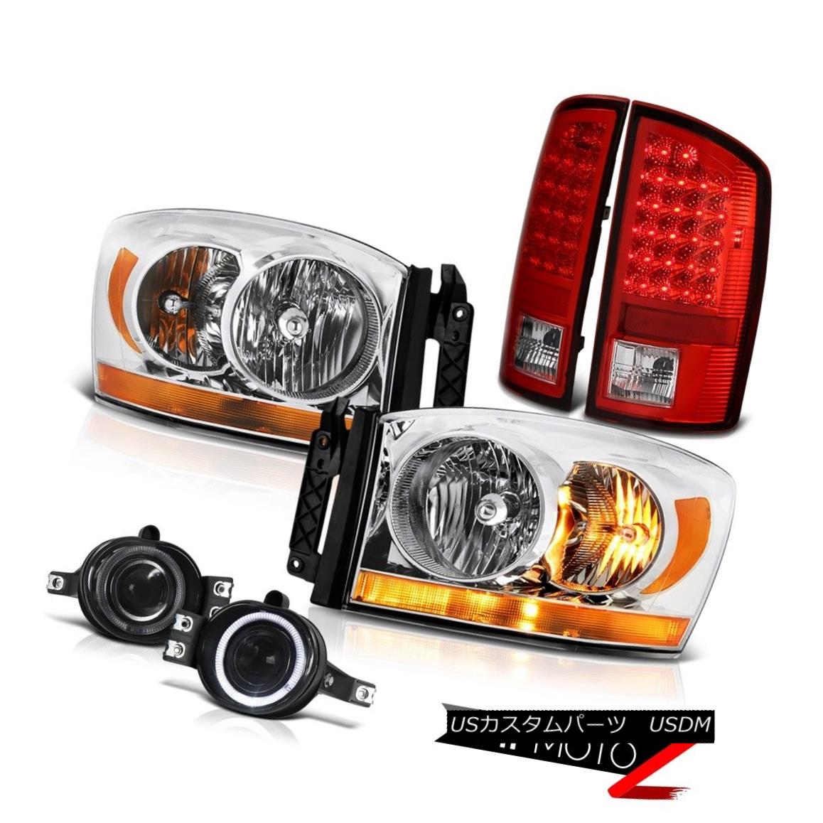 テールライト 2007-2008 Dodge Ram 1500 4.7L Headlights Smoked Foglamps Bloody Red Taillights 2007-2008ダッジラム1500 4.7Lヘッドライトスモークフォグランプブラッディレッドテールライト 【並行輸入品】