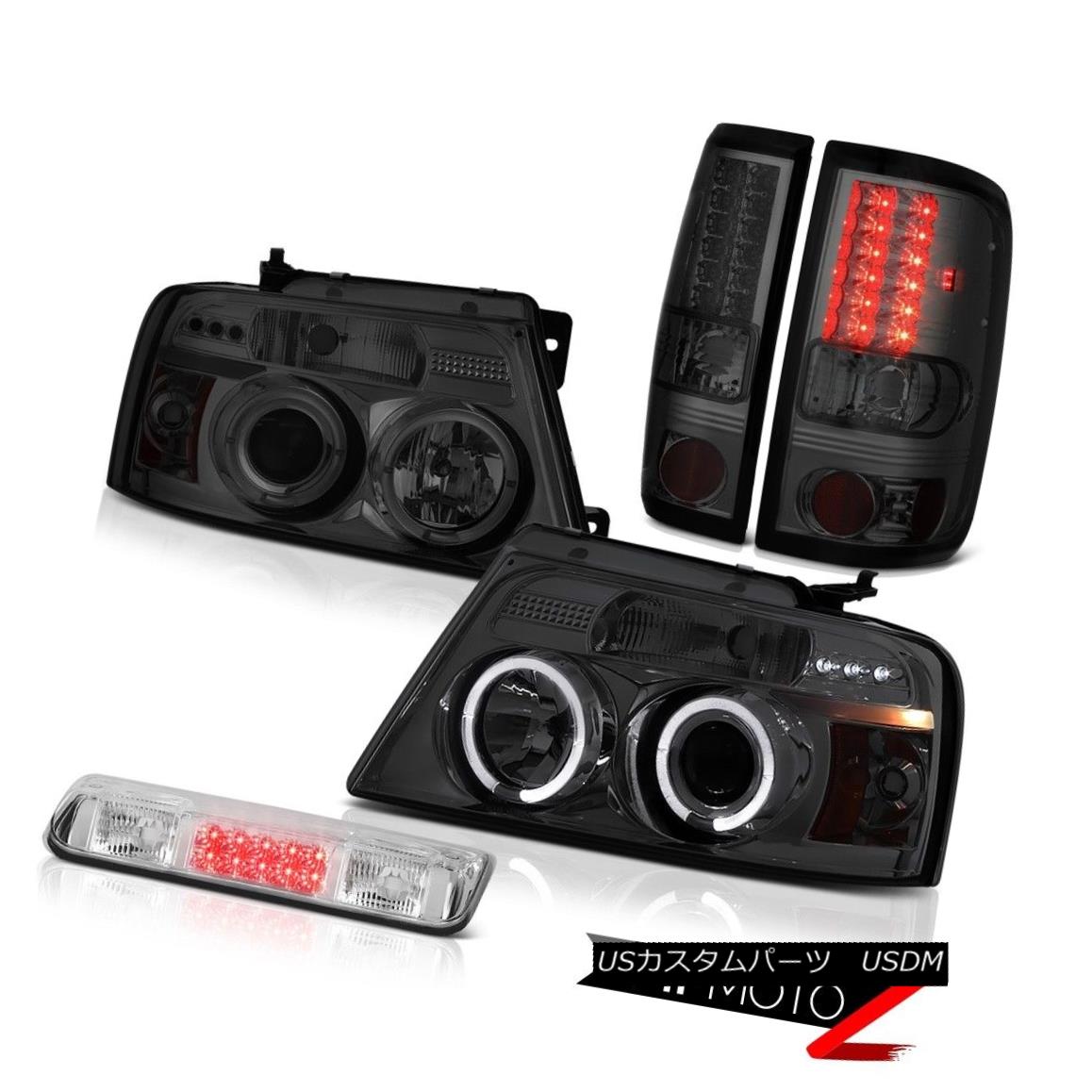 テールライト 04-08 Ford F150 FX4 High Stop Light Dark Smoke Headlights Tail Lamps Angel Eyes 04-08 Ford F150 FX4ハイストップライトダークスモークヘッドライトテールランプエンジェルアイズ 【並行輸入品】
