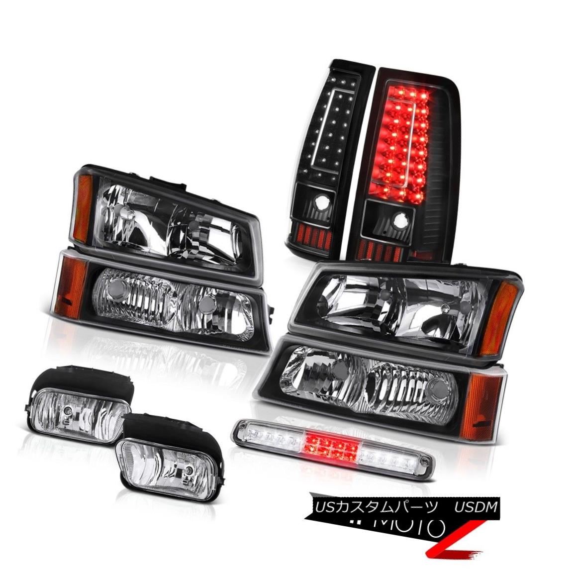 テールライト 03 04 05 06 Silverado Roof Cargo Lamp Foglamps Matte Black Tail Lamps Headlights 03 04 05 06 Silverado Roof Cargo Lampフォグランプマットブラックテールランプヘッドライト 【並行輸入品】