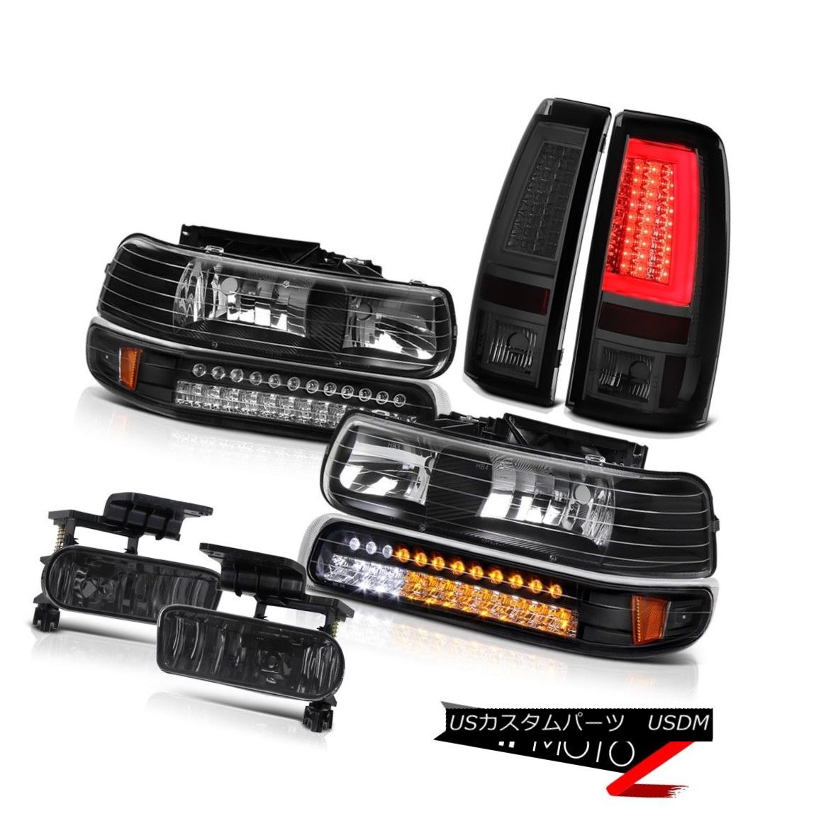 テールライト 1999-2002 Silverado 5.3L Tail Lights Black Headlamps Fog OLED Neon Tube OE Style 1999-2002 Silverado 5.3LテールライトブラックヘッドランプフォグOLEDネオンチューブOEスタイル 【並行輸入品】