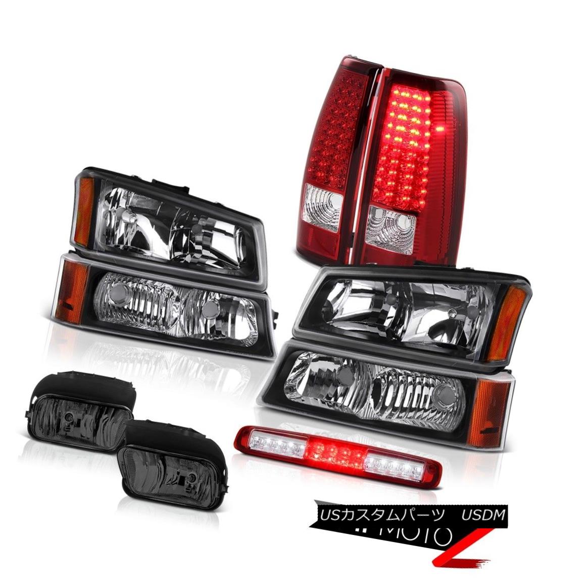 テールライト 03-06 Chevy Silverado Headlights Graphite Smoke Foglamps Roof Cab Lamp Taillamps 03-06 Chevy Silveradoヘッドライトグラファイトスモークフォグランプルーフキャブランプタイルランプ 【並行輸入品】