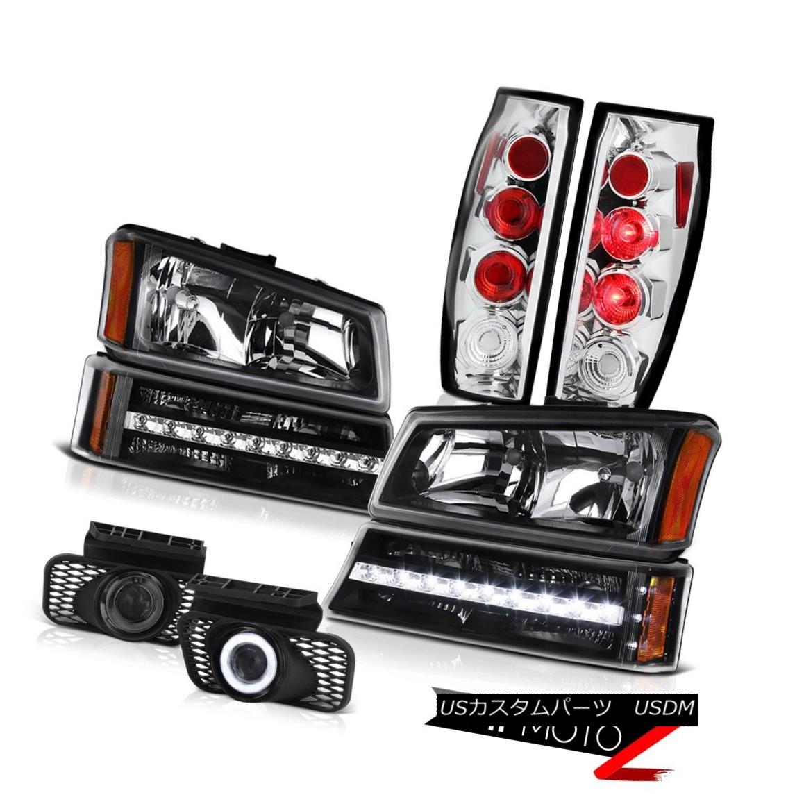 テールライト 03-06 Avalanche 1500 Fog Lights Tail Matte Black Parking Light Headlights Euro 03-06雪崩1500霧ライトテールマットブラック駐車ライトヘッドライトユーロ 【並行輸入品】