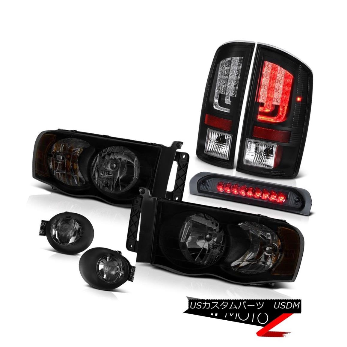 テールライト 02-05 Dodge Ram 2500 3500 WS Tail Lamps Fog Headlamps Third Brake Light Assembly 02-05 Dodge Ram 2500 3500 WSテールランプフォグヘッドランプ第3ブレーキライトアセンブリ 【並行輸入品】