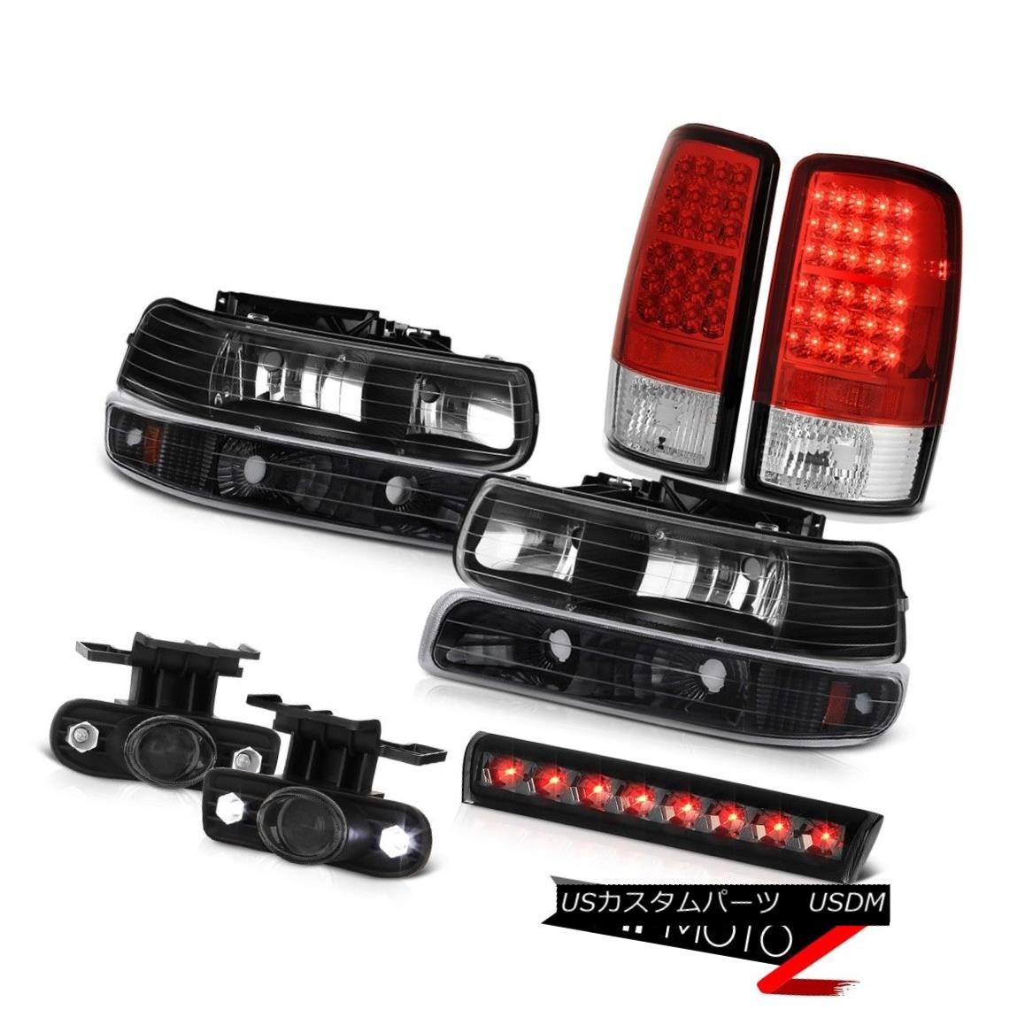 テールライト 00-06 Chevy Tahoe 4X4 Smoked roof brake lamp fog lights tail lamps Headlamps 00-06 Chevy Tahoe 4X4スモークルーフブレーキランプフォグライトテールランプヘッドランプ 【並行輸入品】