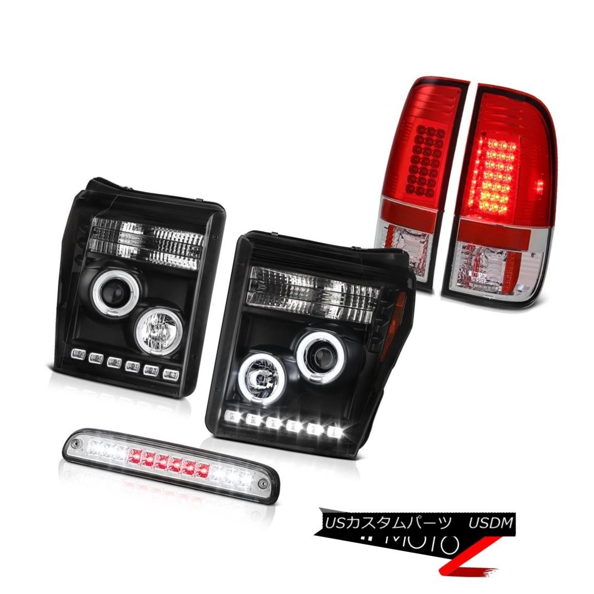 テールライト 11-16 F350 Xl 3RD Brake Light Wine Red Tail Lamps Black Projector Headlamps SMD 11-16 F350 X3 3RDブレーキライトワインレッドテールランプブラックプロジェクターヘッドランプSMD 【並行輸入品】