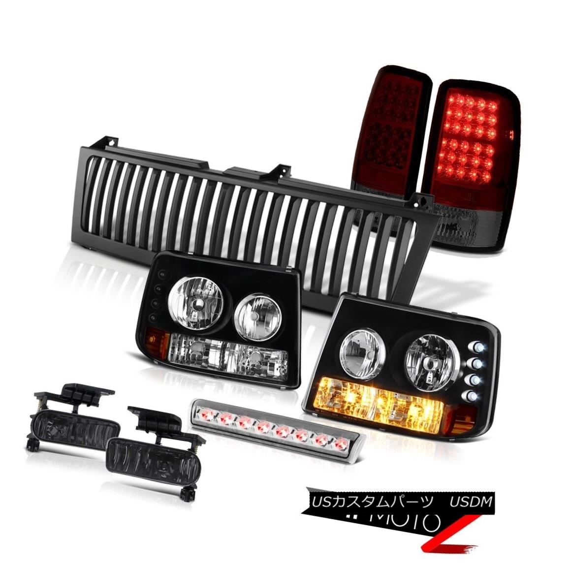 テールライト Black Parking Headlamps Red Smoke Tail Lights Fog Euro Brake LED 00-06 Tahoe LT ブラック駐車場ヘッドランプ赤煙テールライトフォグユーロブレーキLED 00-06 Tahoe LT 【並行輸入品】