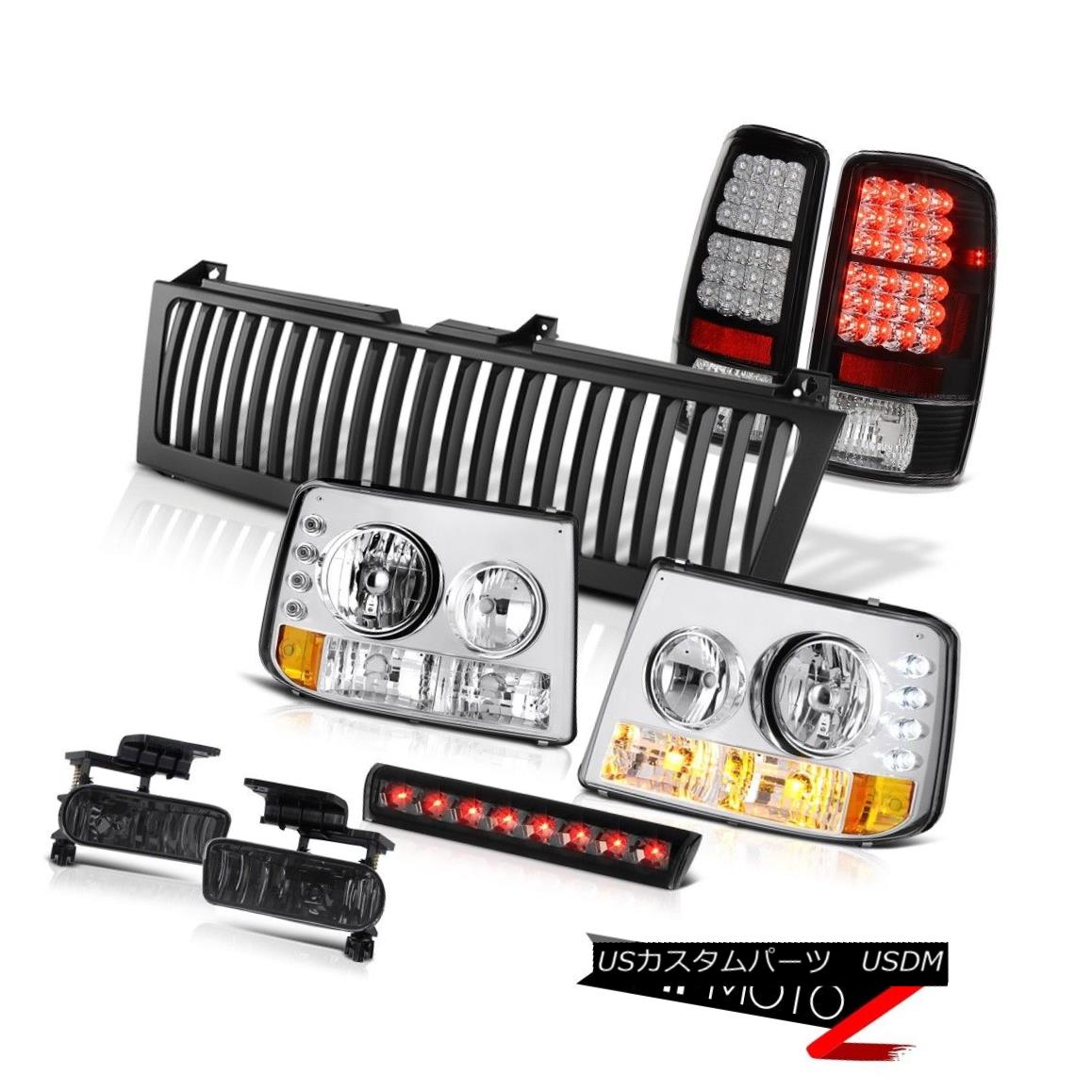 テールライト Euro Chrome Headlights L.E.D Tail Lights FogStop LED Black 00-06 Suburban 5.7L ユーロクロームヘッドライトL.E.DテールライトFogStop LEDブラック00-06郊外5.7L 【並行輸入品】