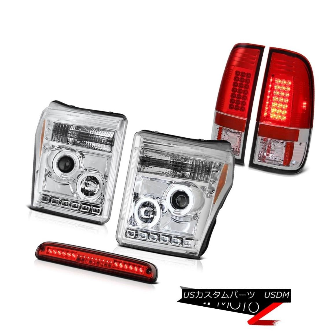 テールライト 11-16 F250 Xl Roof Brake Lamp Taillamps Chrome Projector Headlamps LED SMD Cool 11-16 F250 X1屋根用ブレーキランプタイルランプクロームプロジェクターヘッドランプLED SMD Cool 【並行輸入品】