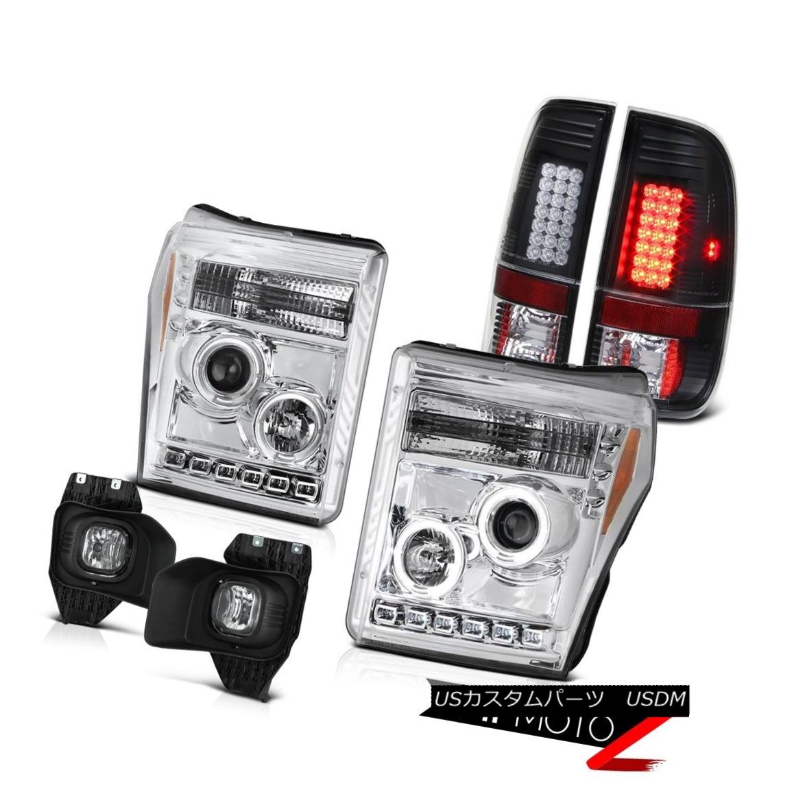 テールライト 11 12 13 14 15 16 Ford F-350 Fog Lights Black Tail Brake Headlamps Crystal Lens 11 12 13 14 15 16フォードF-350フォグライトブラックテールブレーキヘッドランプクリスタルレンズ 【並行輸入品】