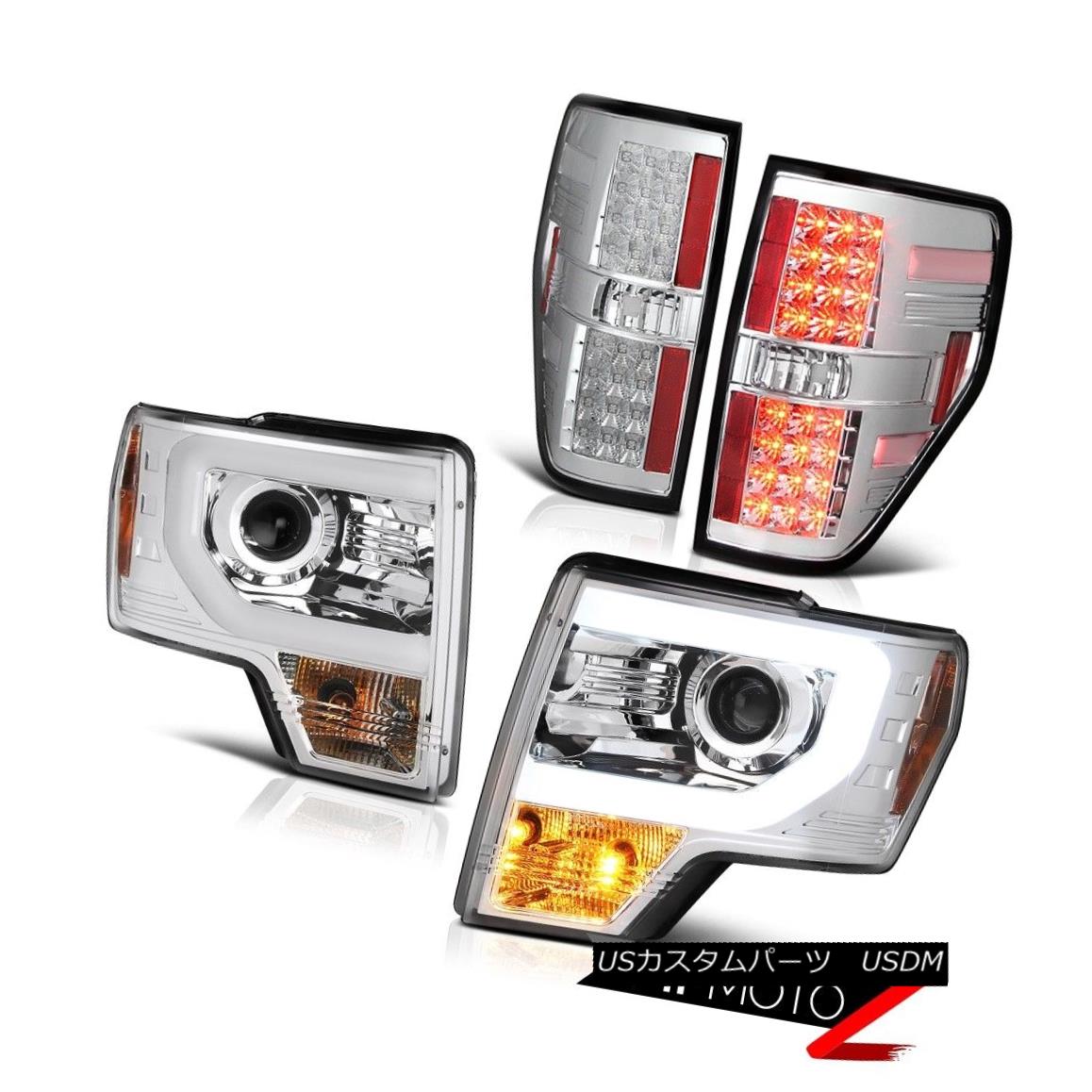 テールライト CHROME 2009-2014 Ford F150 Halo Bar Tube Tron Style Headlight Tail Light LED SMD CHROME 2009-2014 Ford F150 HaloバーチューブTronスタイルヘッドライトテールライトLED SMD 【並行輸入品】|カスタムパーツ WORLD倉庫