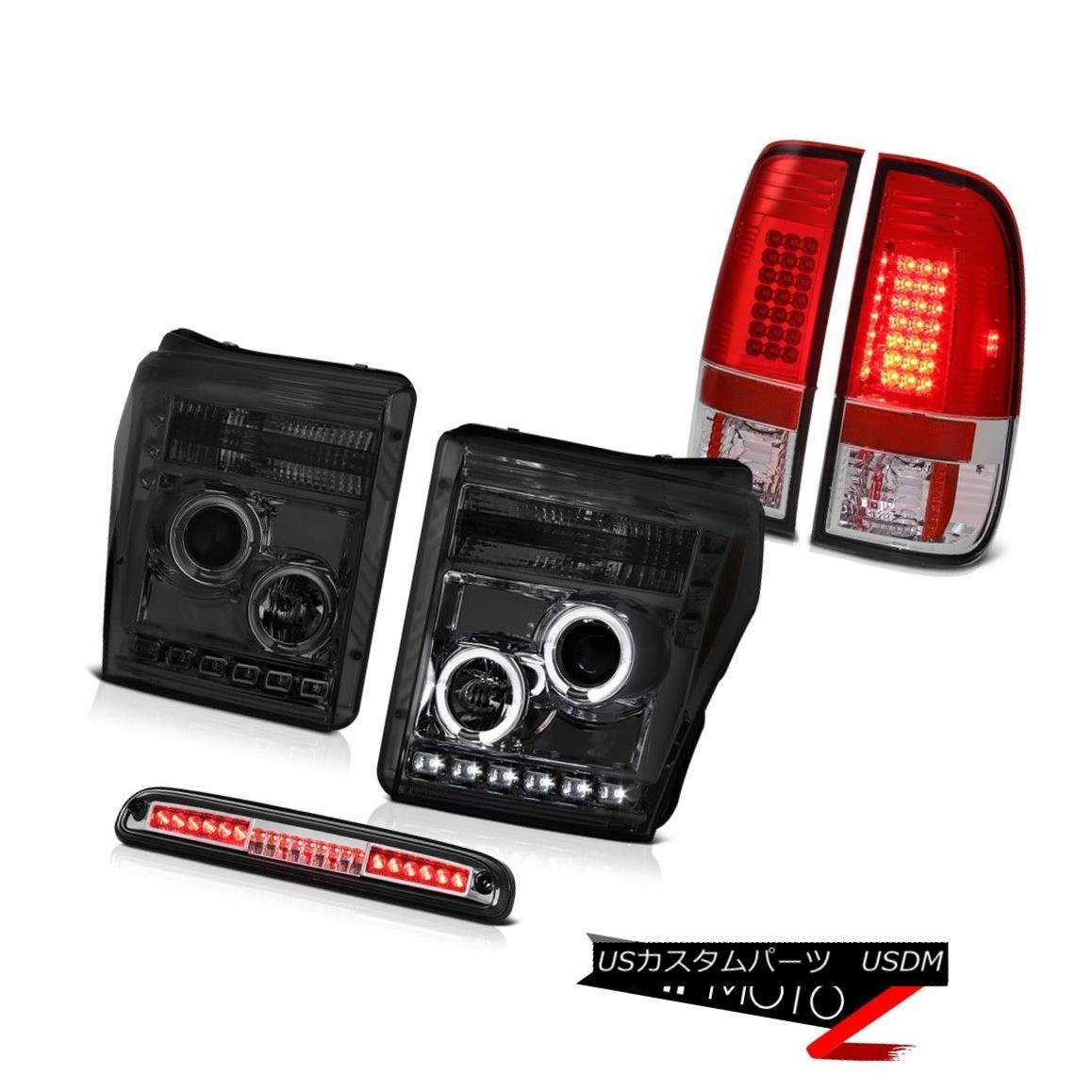 テールライト 11-16 F350 Xlt Chrome High Stop Light Wine Red Taillamps Phantom Smoke Headlamps 11-16 F350 Xltクロームハイストップライトワインレッドタイルランプファントムスモークヘッドランプ 【並行輸入品】