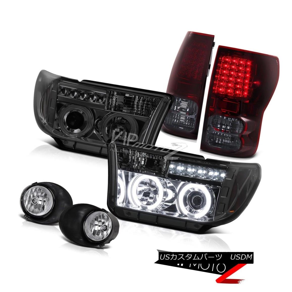 テールライト L+R Smoke CCFL Projector Headlight+Led Tail Light+Clear Fog Lamp 07-13 Tundra L + R煙CCFLプロジェクターヘッドライト+ Ledテールライト+クリアフォグランプ07-13 Tundra 【並行輸入品】