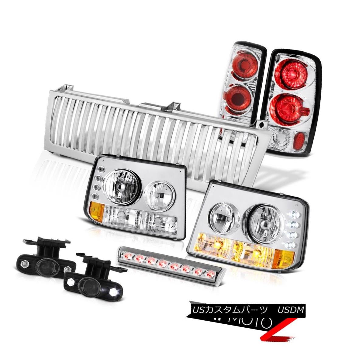 テールライト 00-06 Suburban Z71 Euro Chrome Headlights Tail Lamps Smoke Fog Third Brake LED 00-06郊外Z71ユーロクロームヘッドライトテールランプ煙霧第3ブレーキLED 【並行輸入品】