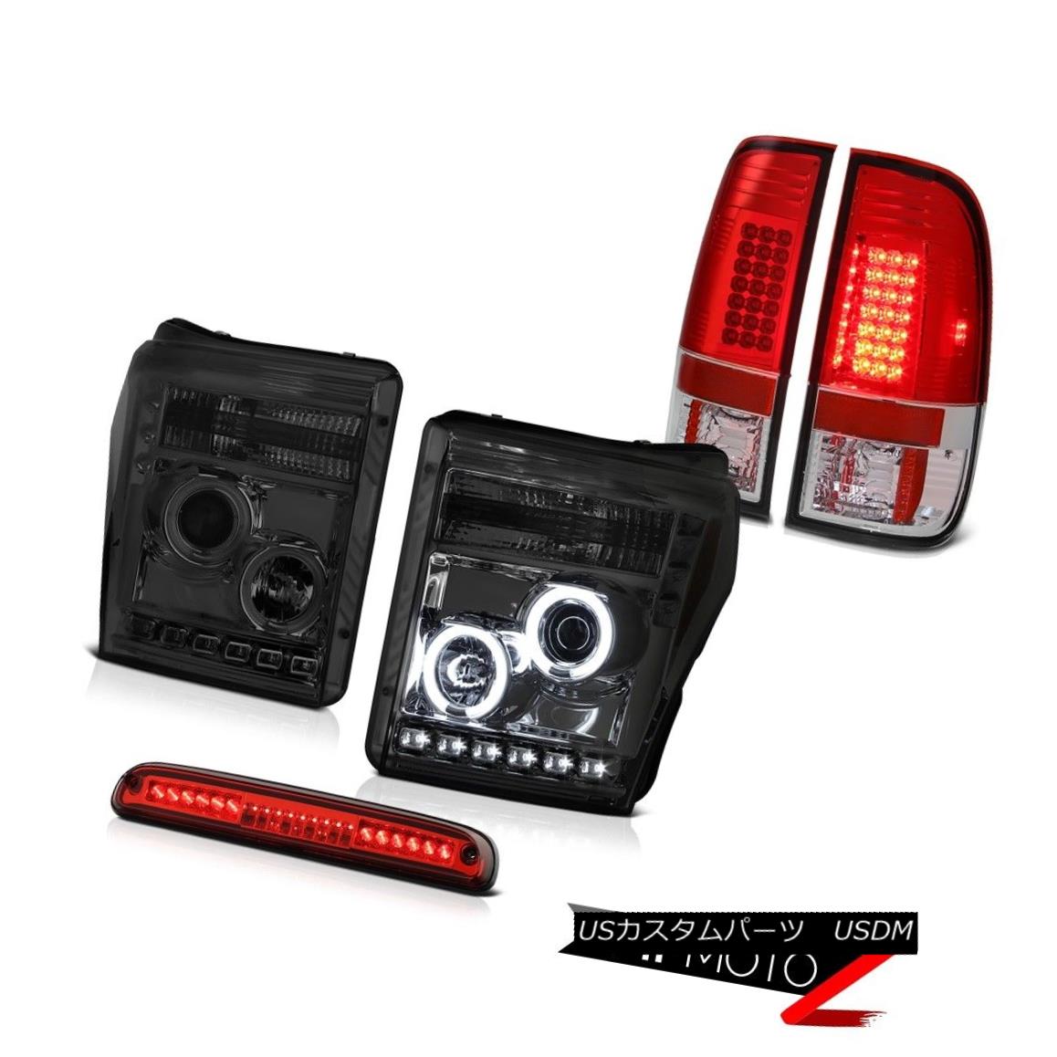 テールライト 2011-2016 F250 Platinum Bloody Red Roof Cab Light Tail Lights Smoked Headlights 2011-2016 F250プラチナブラッディレッド屋根キャブライトテールライトスモークヘッドライト 【並行輸入品】