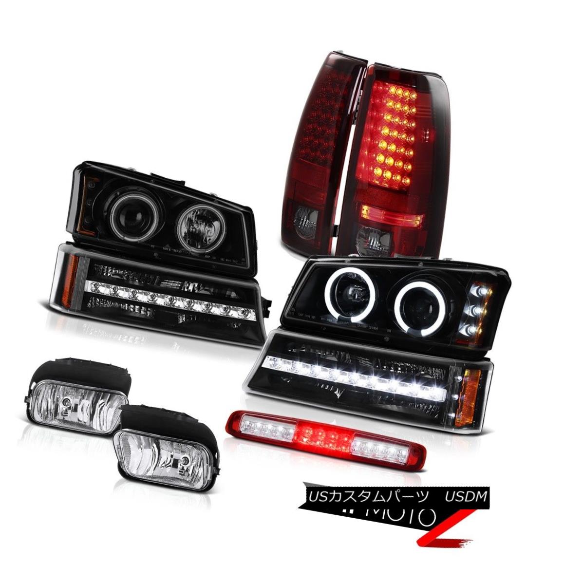 テールライト 03-06 Silverado Fog Lamps High Stop Lamp Inky Black Turn Signal Headlights Tail 03-06 SilveradoフォグランプハイストップランプInky Black Turn信号ヘッドライトテール 【並行輸入品】