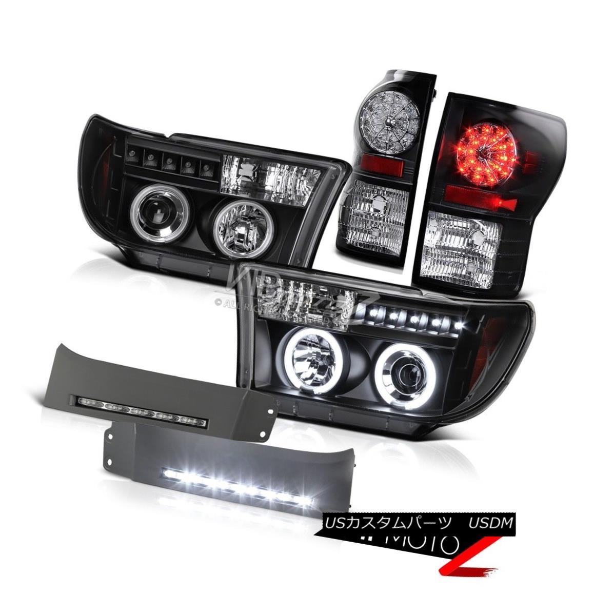 テールライト 07-13 Tundra Base 5.7L Black CCFL Headlight Tail Light LED Cover DRL System Kit 07-13トンドラベース5.7LブラックCCFLヘッドライトテールライトLEDカバーDRLシステムキット 【並行輸入品】