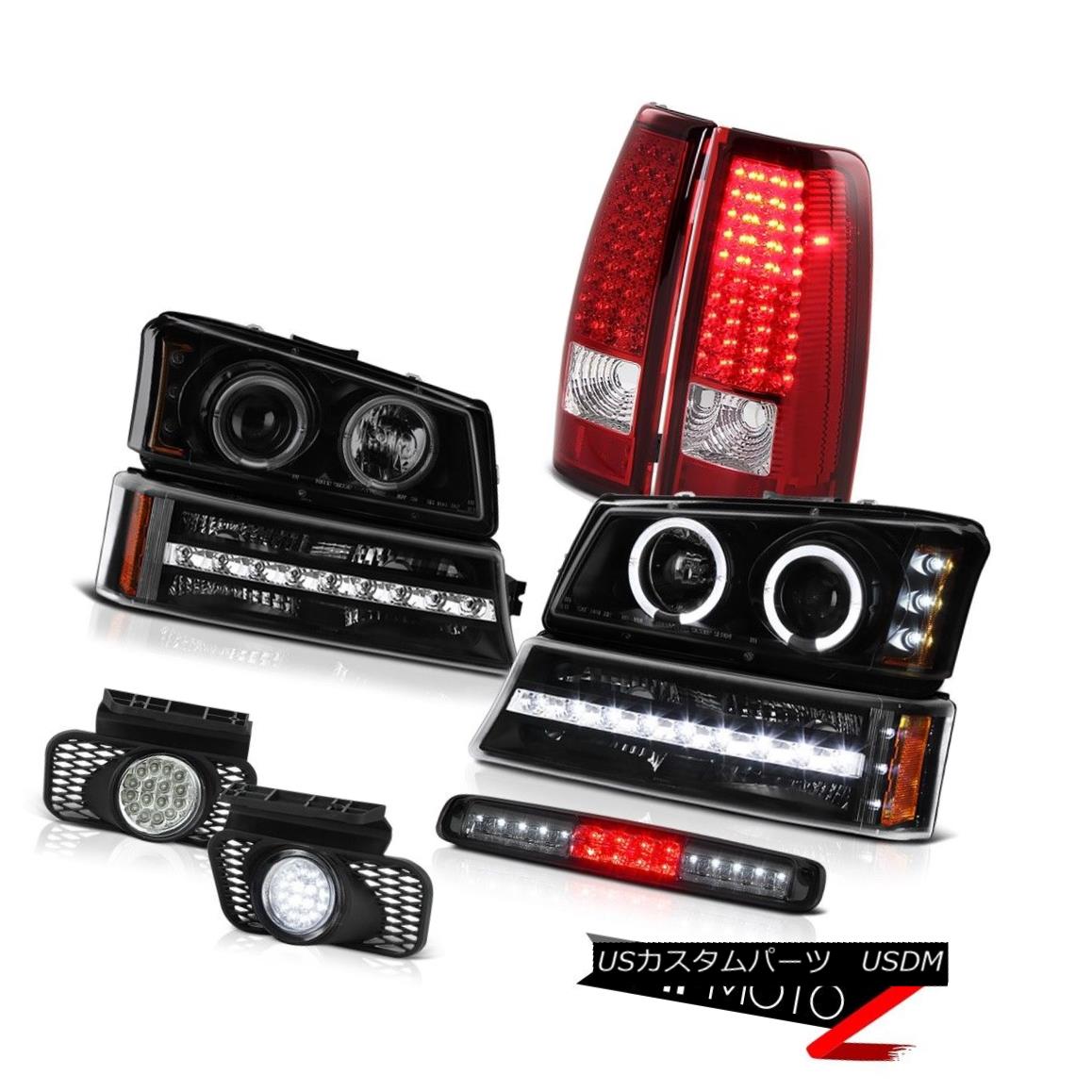 テールライト 03-06 Silverado Roof Brake Light Foglights Signal Headlamps Rosso Red Taillamps 03-06 Silveradoルーフブレーキライトフォグライトシグナルヘッドランプロッソレッドタイルランプ 【並行輸入品】