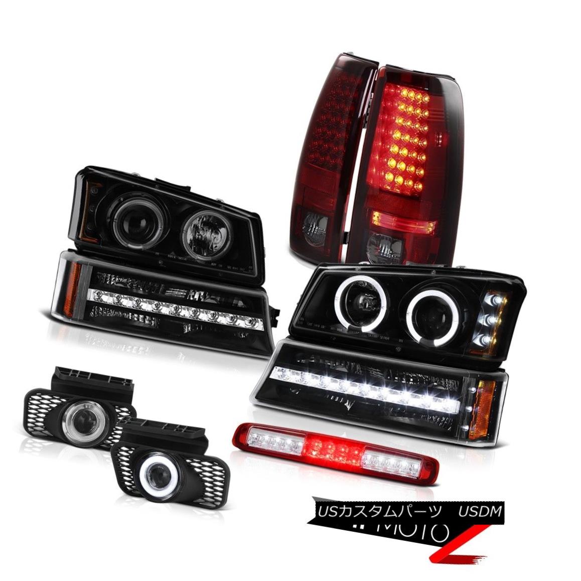 テールライト 03-06 Silverado Wine Red 3RD Brake Light Fog Lights Signal Headlights Rear Lamps 03-06 Silveradoワインレッド3RDブレーキライトフォグライトシグナルヘッドライトリアランプ 【並行輸入品】