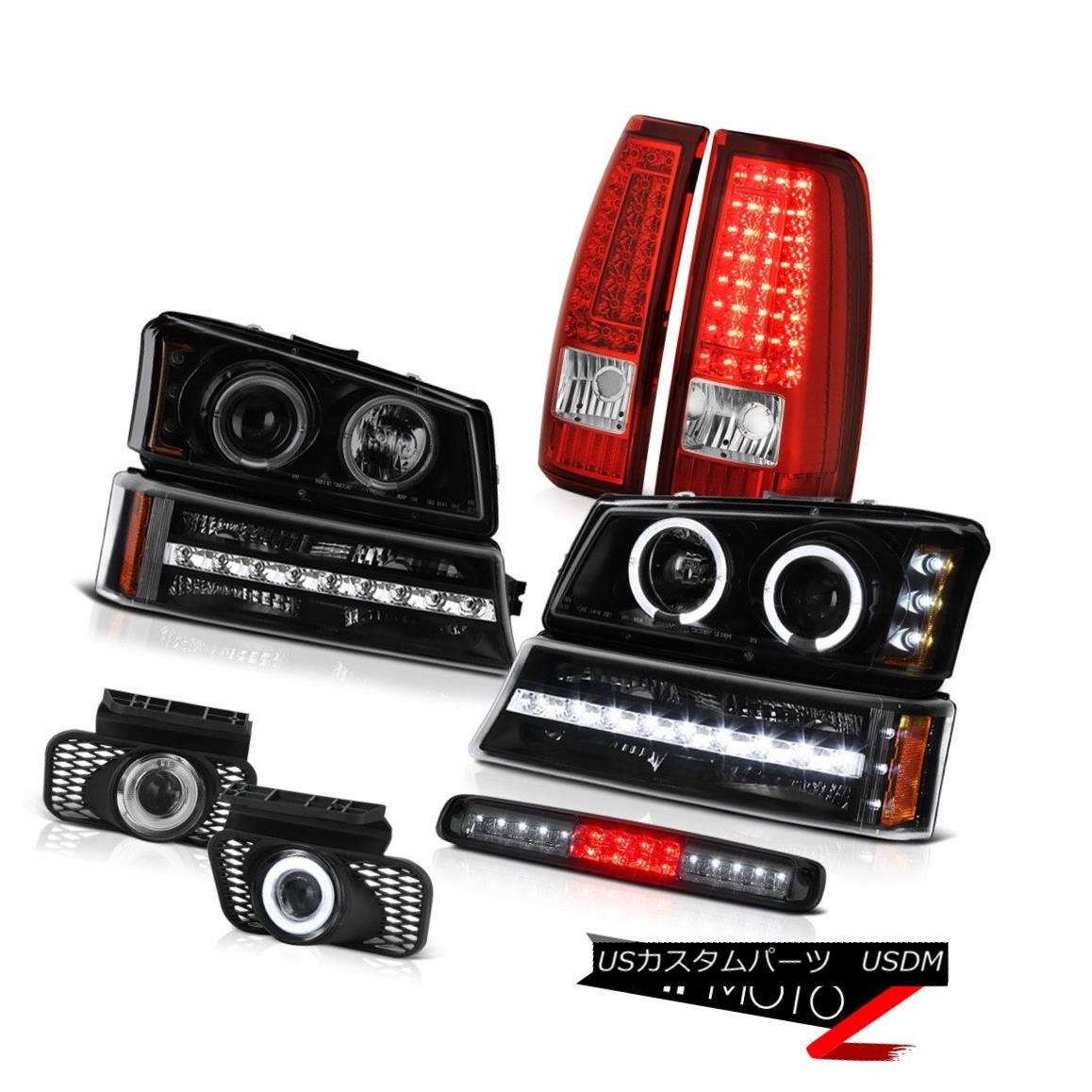 テールライト 03-06 Silverado Dark Smoke Roof Brake Lamp Fog Lamps Rear Turn Signal Headlights 03-06 Silveradoダークスモーク屋根ブレーキランプフォグランプリアターンシグナルヘッドライト 【並行輸入品】