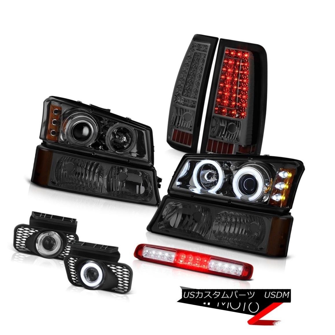テールライト 03-06 Silverado Red Clear High Stop Lamp Fog Lights Taillamps Signal Headlamps 03-06シルバラードレッドクリアハイストップランプフォグライトタイルランプヘッドランプ 【並行輸入品】