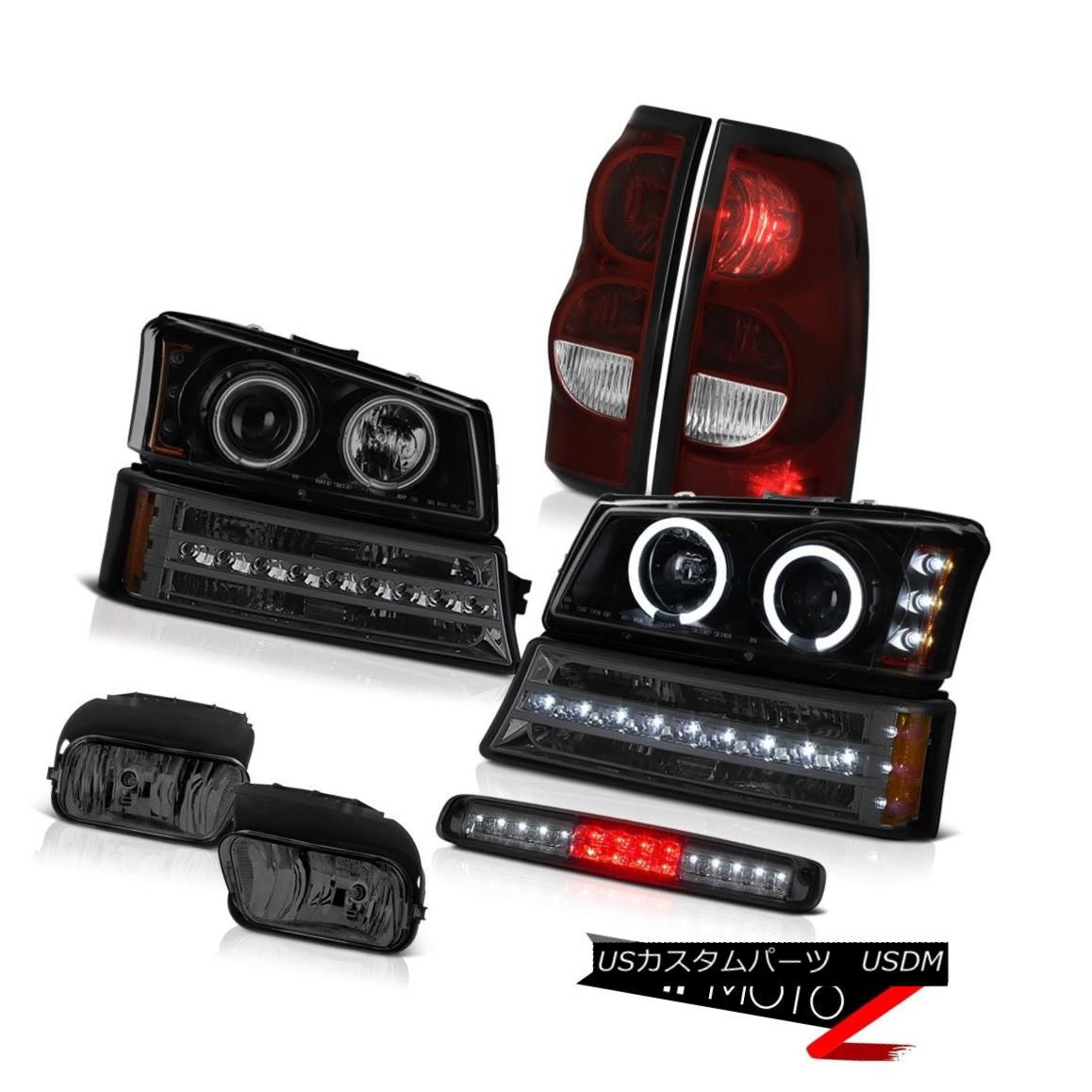 テールライト 03-06 Silverado 3RD Brake Lamp Fog Lamps Red Smoke Tail Signal Headlights LED 03-06 Silverado 3RDブレーキランプ霧ランプ赤煙テール信号ヘッドライトLED 【並行輸入品】