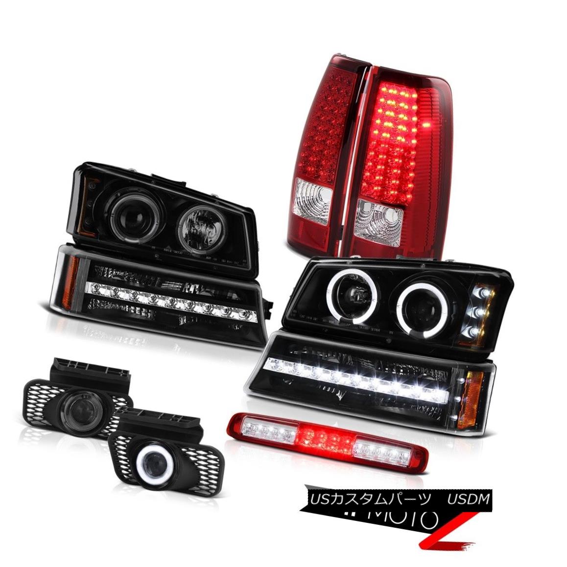 テールライト 2003-2006 Silverado Roof Brake Lamp Fog Lamps Black Signal Headlights Tail Lamps 2003-2006 Silveradoルーフブレーキランプフォグランプ黒信号ヘッドライトテールランプ 【並行輸入品】